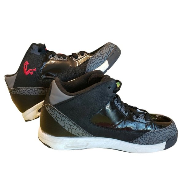 SHAQ Boys 4 Black/Grey Mid top lace up Athletic Shoe sneakers - Picture 5 of 9